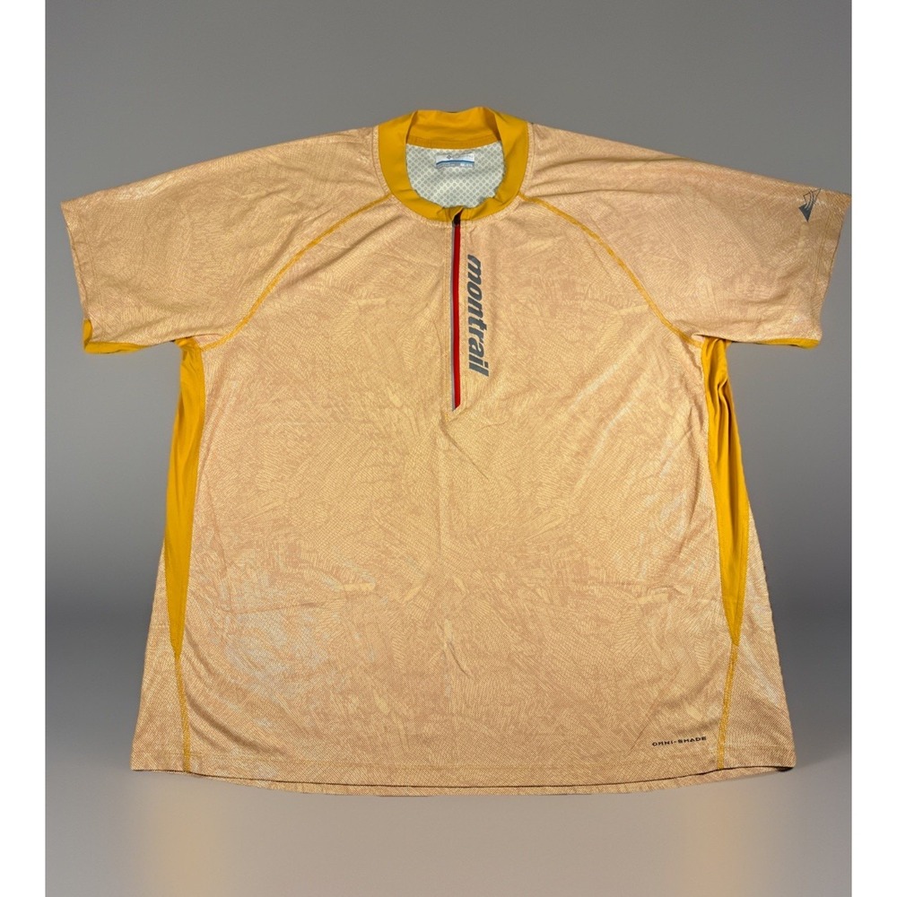 Columbia Fkt Montrail Short Sleeve Shirt Men 2XL Running Top Omni-Shade Cooling‎